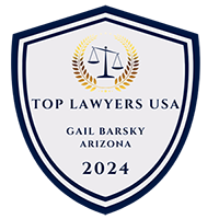 Insignia del Premio Top Lawyers - Gail Barsky 2024