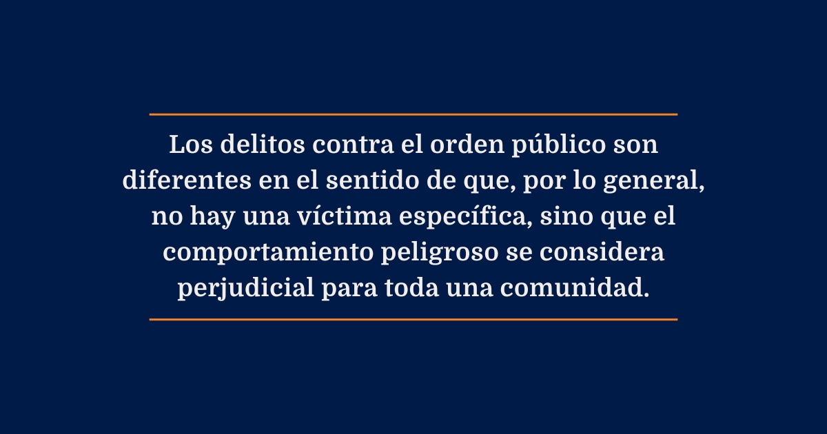 Delitos contra el orden público