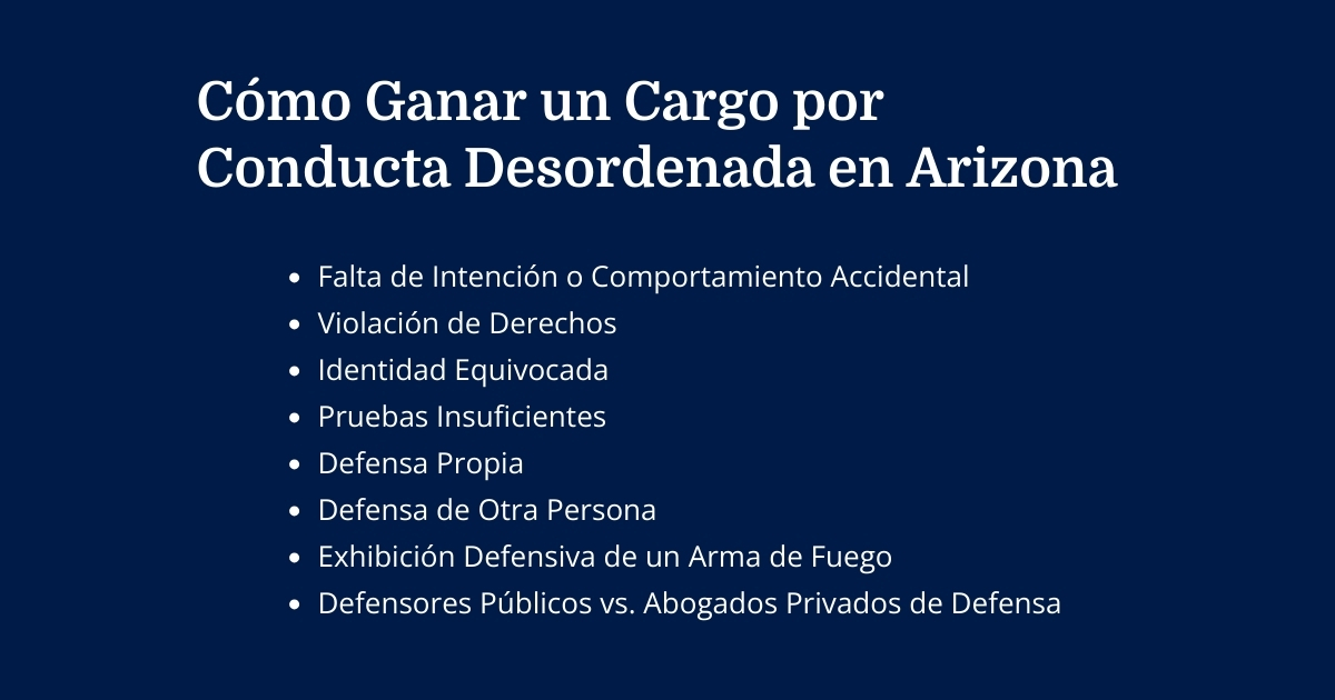 Batir un cargo por alteración del orden público