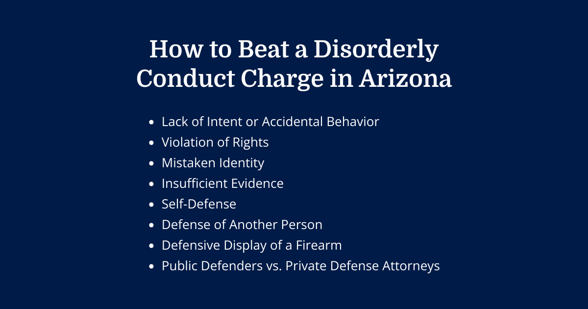 Beat Disorderly Conduct Charge