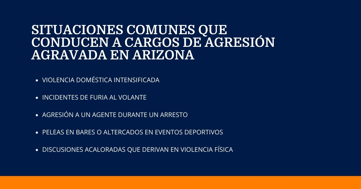 Situaciones que conducen a una agresión con agravantes