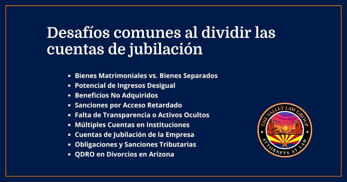 Retos a la hora de dividir las cuentas de jubilación