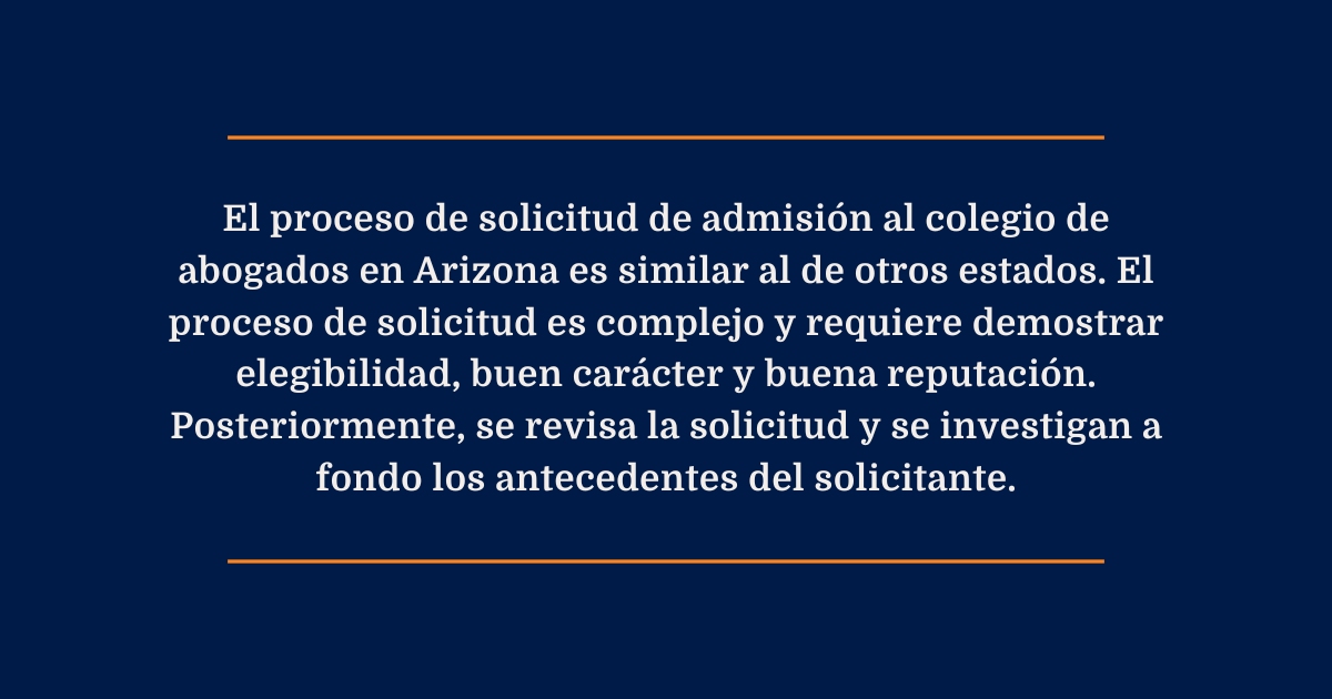 Solicite la reciprocidad del Colegio de Abogados de Arizona