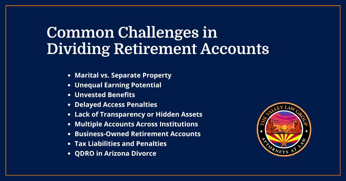 Challenges in Dividing Retirement Accounts