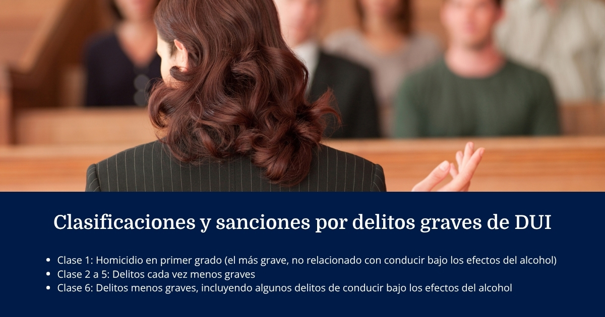 Felonía DUI Clasificaciones y Penas