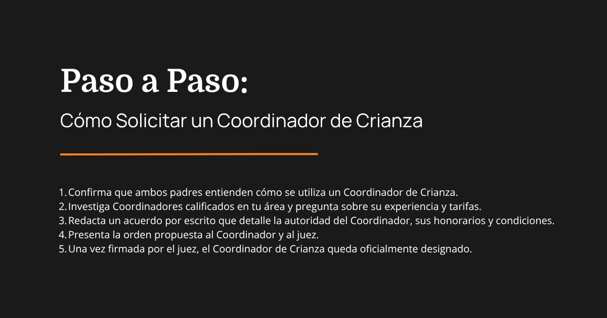 Cómo solicitar un coordinador de padres