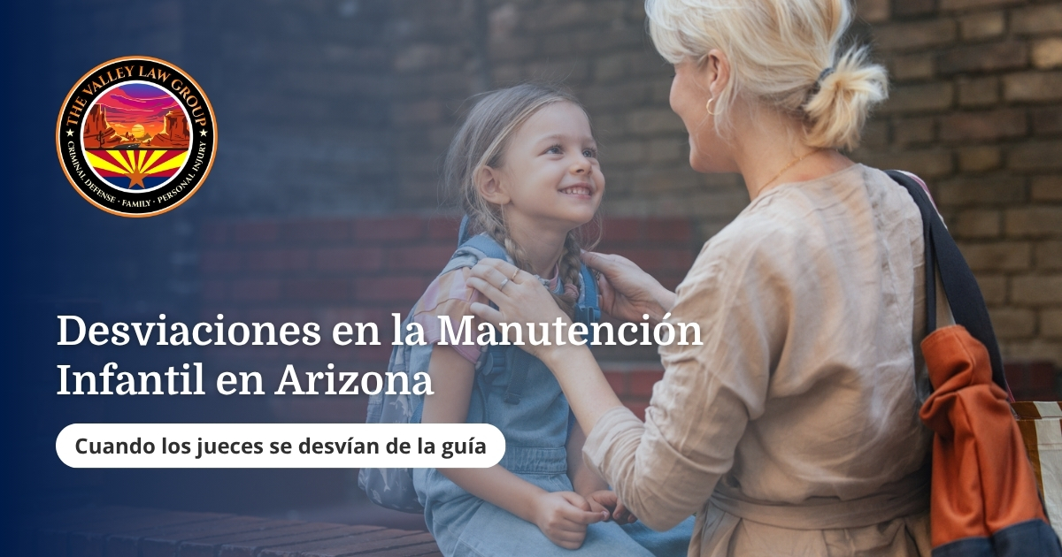 Desviaciones de la pensión alimenticia en Arizona