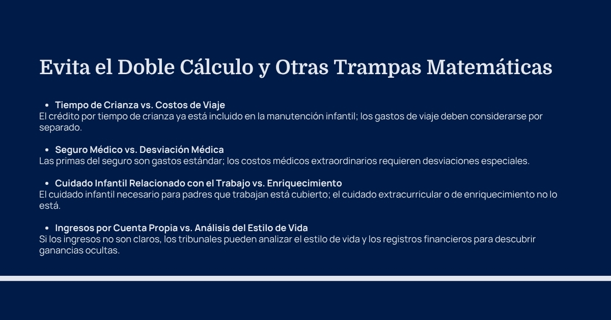 Evitar la doble contabilidad y otras trampas matemáticas