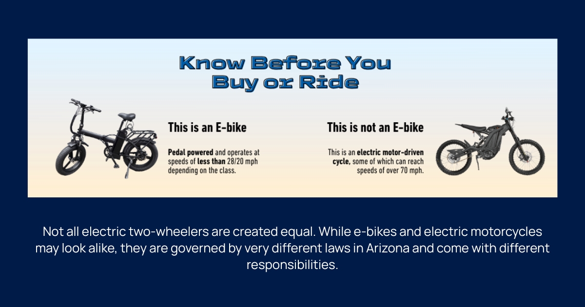 Know Before You Buy or Ride an E-Bike in Arizona