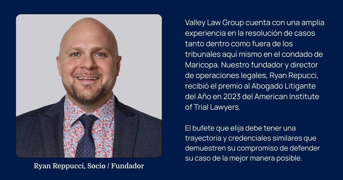 The Valley Law Group, bufete de abogados de Arizona, socio fundador Ryan Repucci 