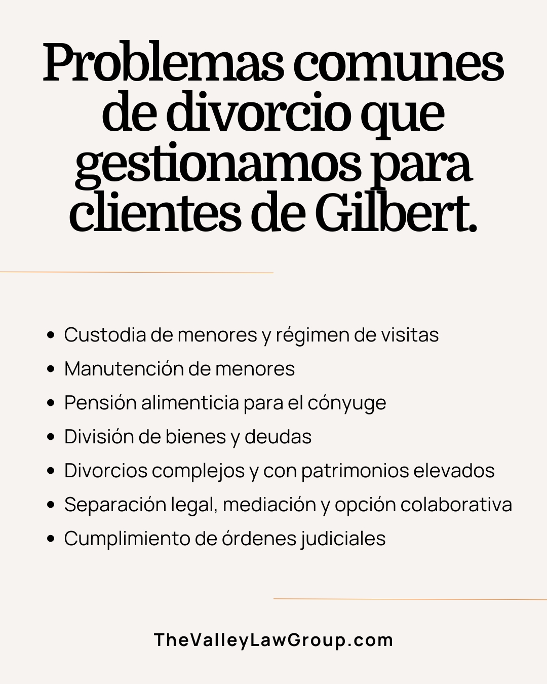 problemas comunes en el divorcio gilbert