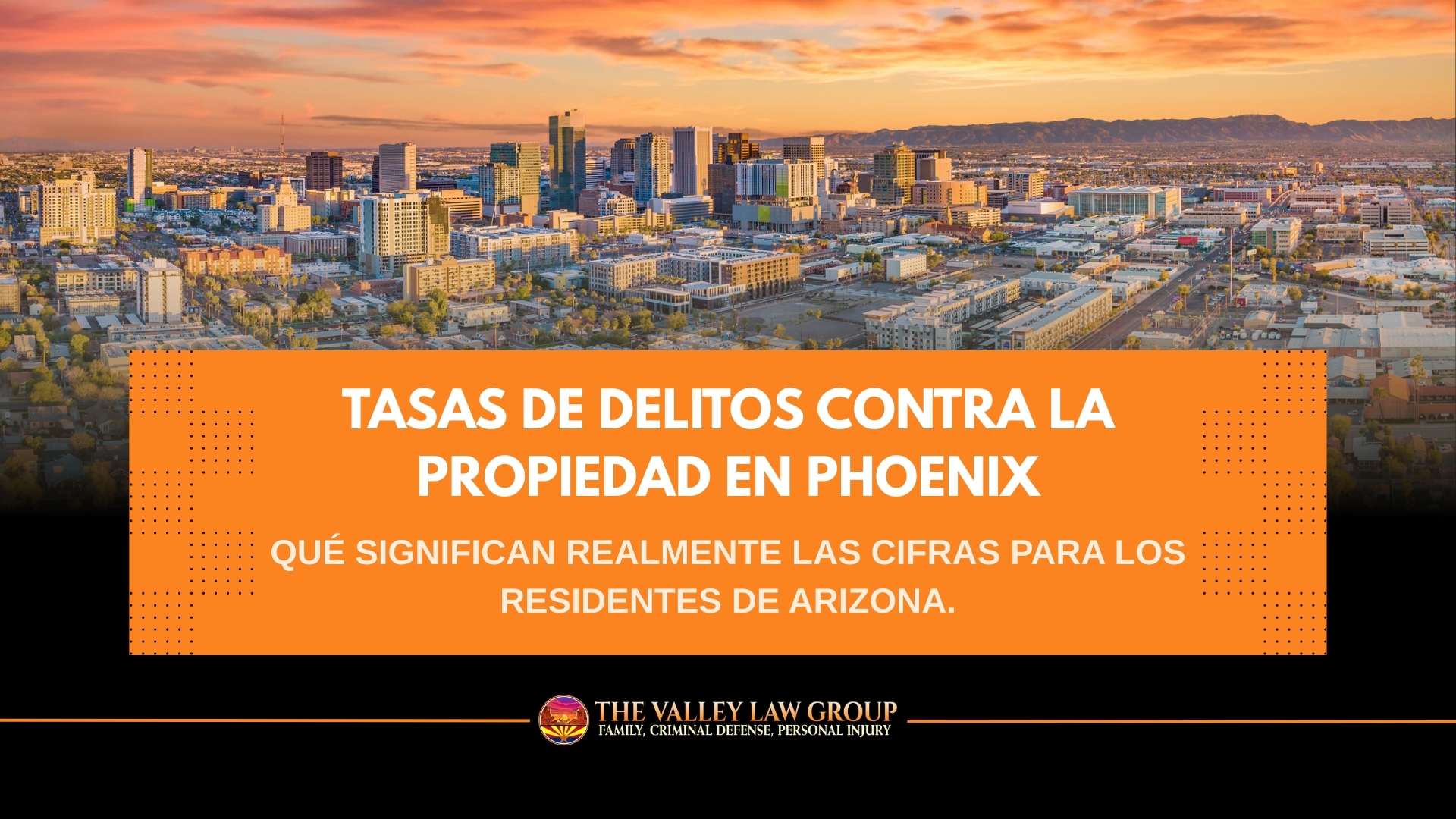 Índices de delitos contra la propiedad en Phoenix