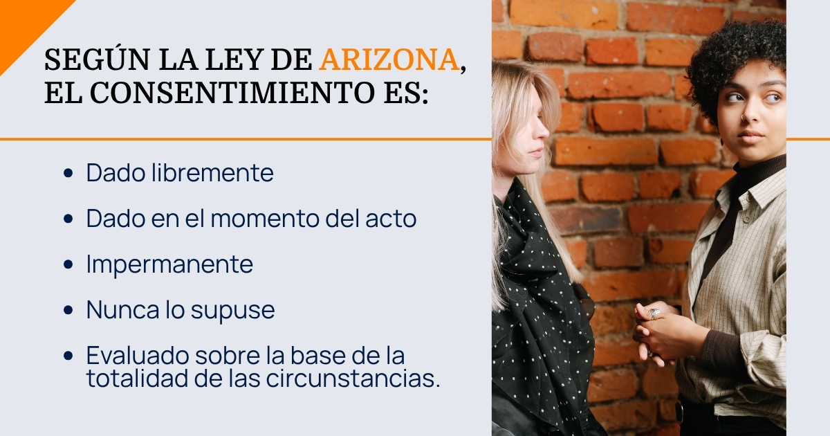 Cómo define el consentimiento la legislación de Arizona