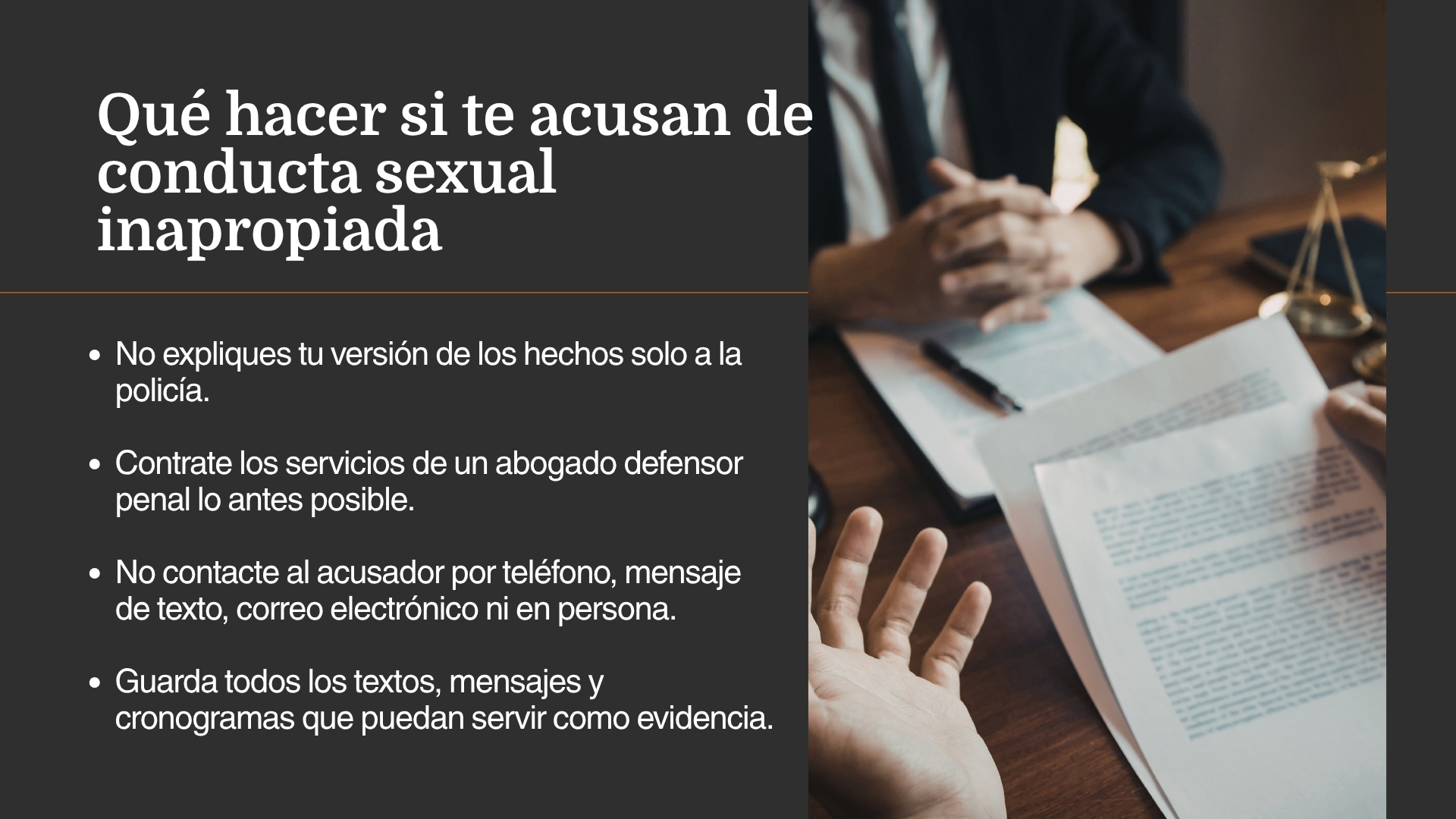 Acusado de conducta sexual inapropiada
