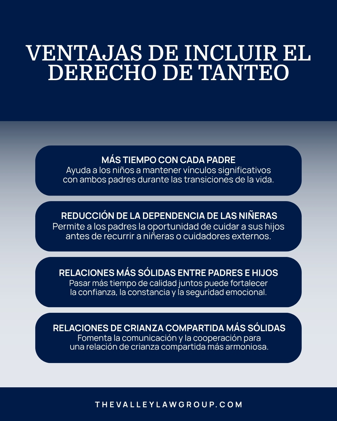 Ventajas de incluir el derecho de tanteo en los acuerdos de custodia de los hijos
