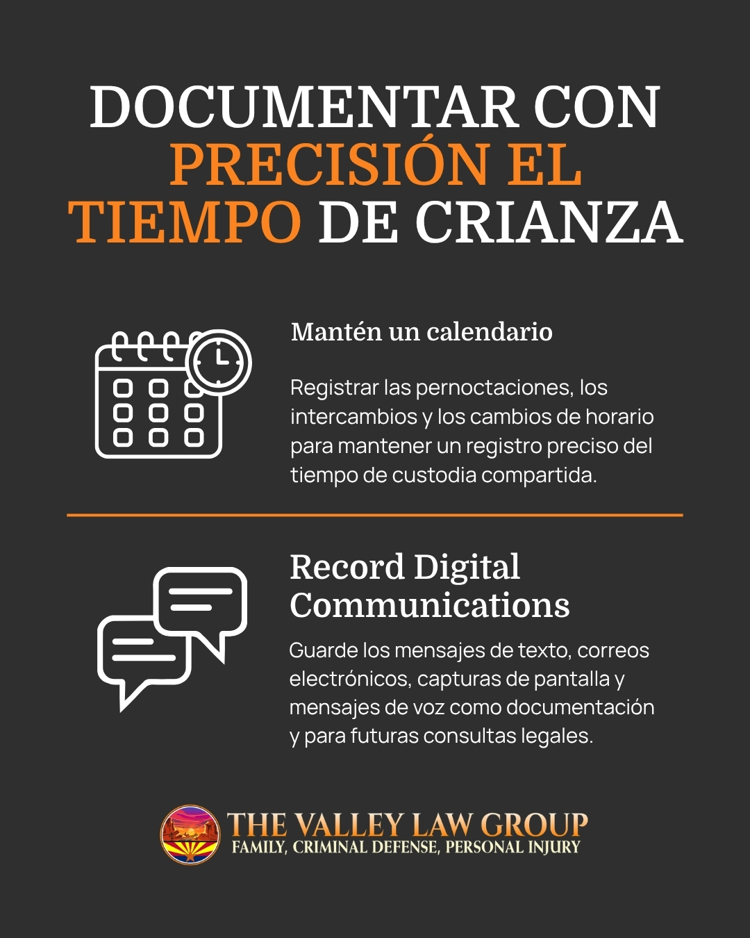 Documentación del tiempo de custodia