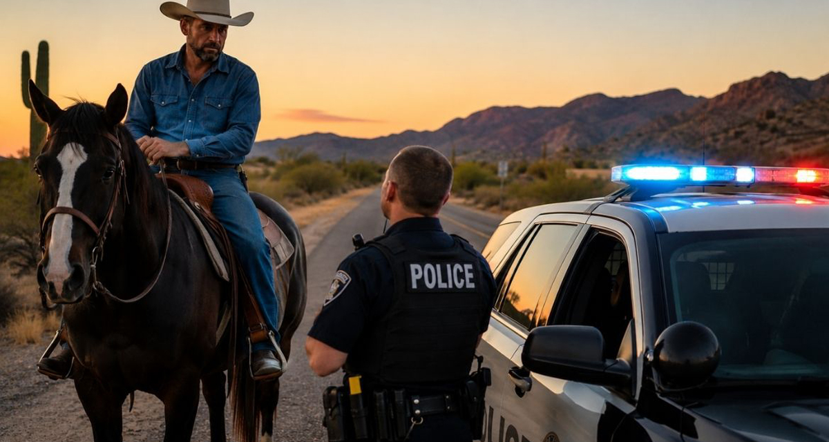 La policía de Arizona detiene a un jinete en relación con posibles cargos por conducir bajo los efectos del alcohol.