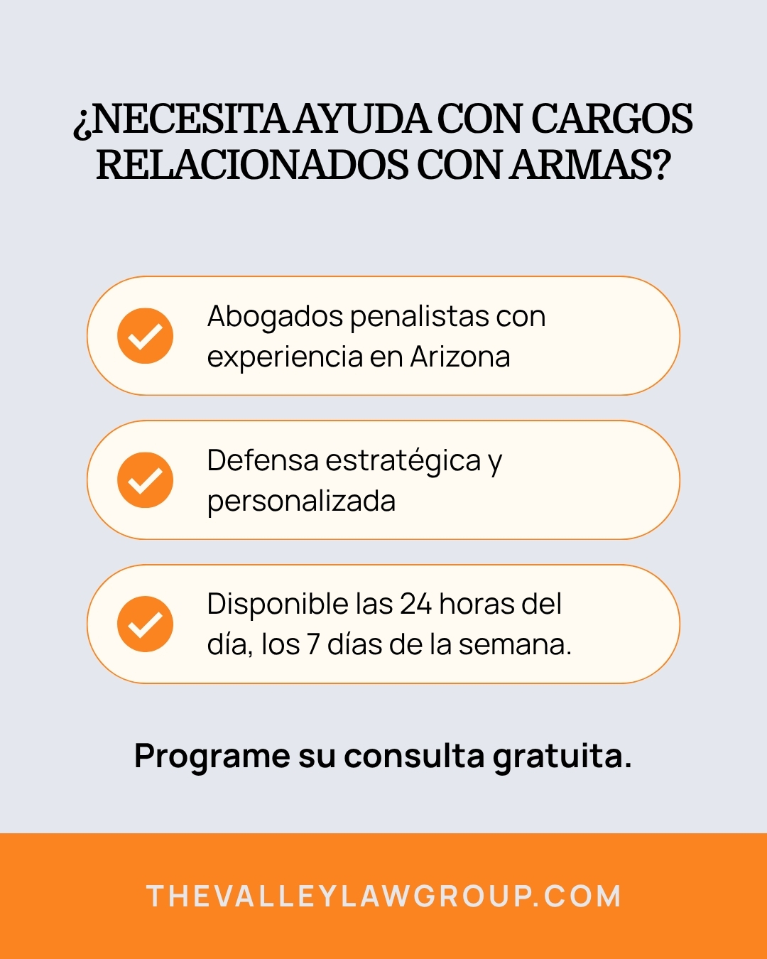 Consulta gratuita sobre delitos relacionados con armas en Arizona con abogados expertos en defensa penal