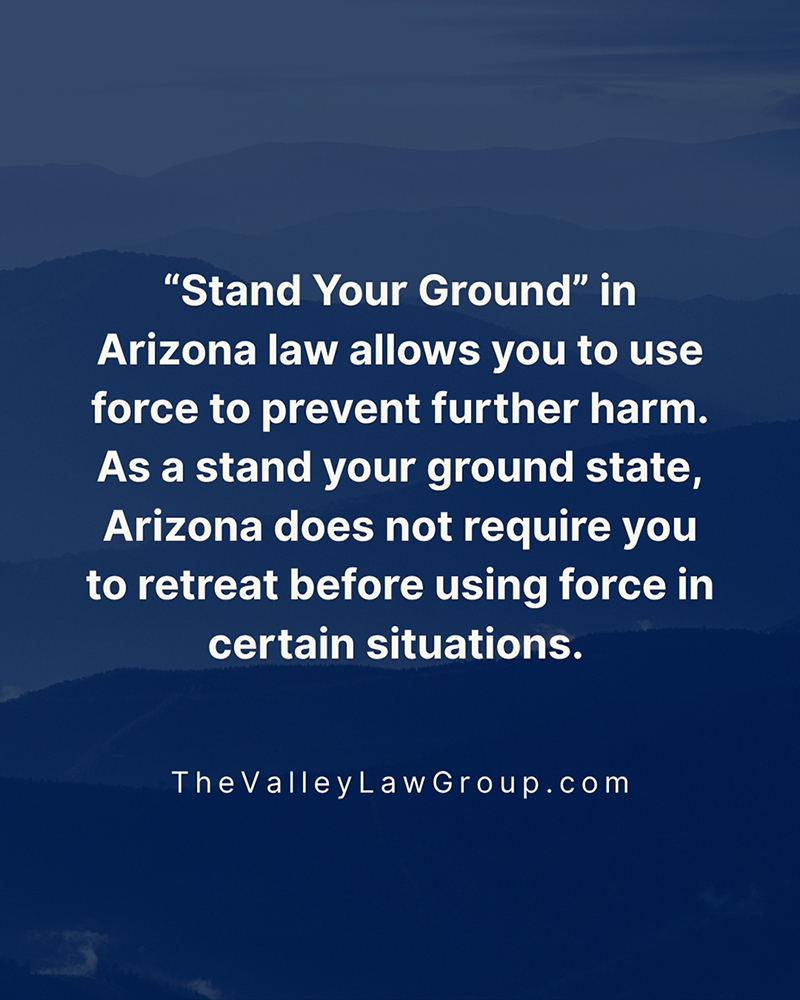 Infographic explaining Arizona's Stand Your Ground law