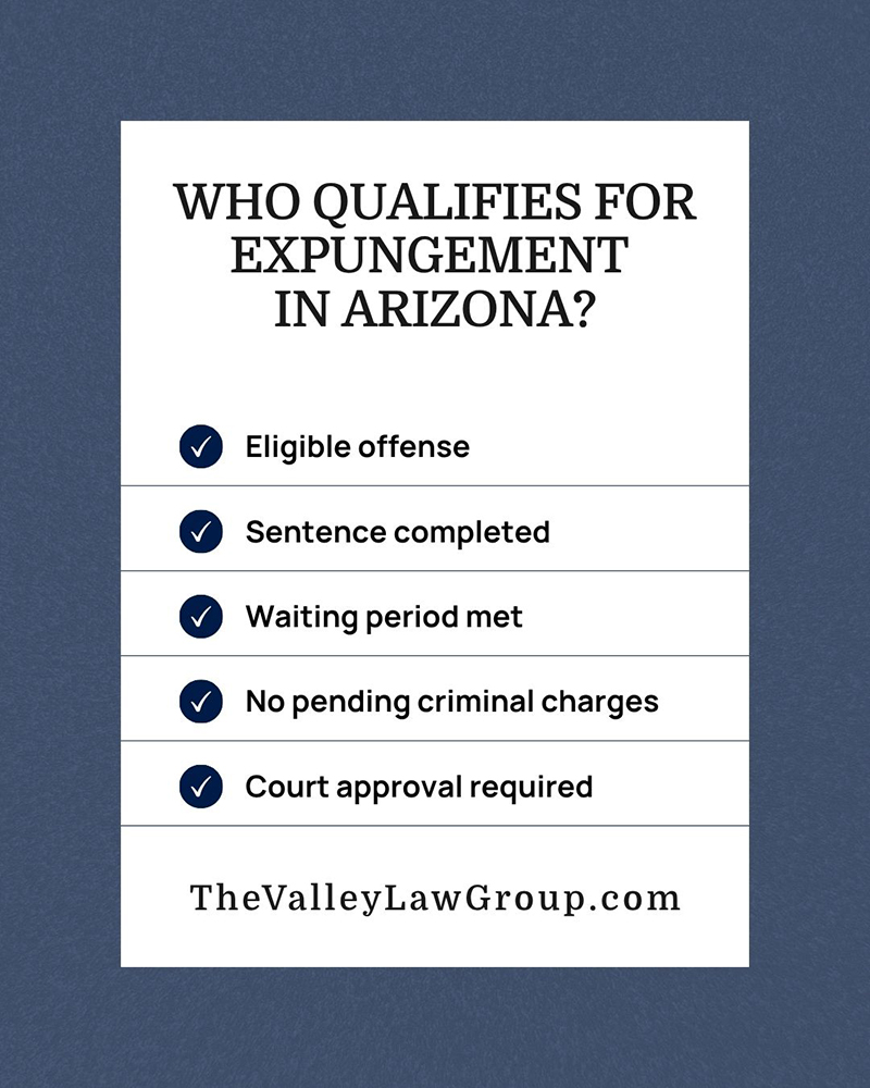 Arizona expungement eligibility checklist