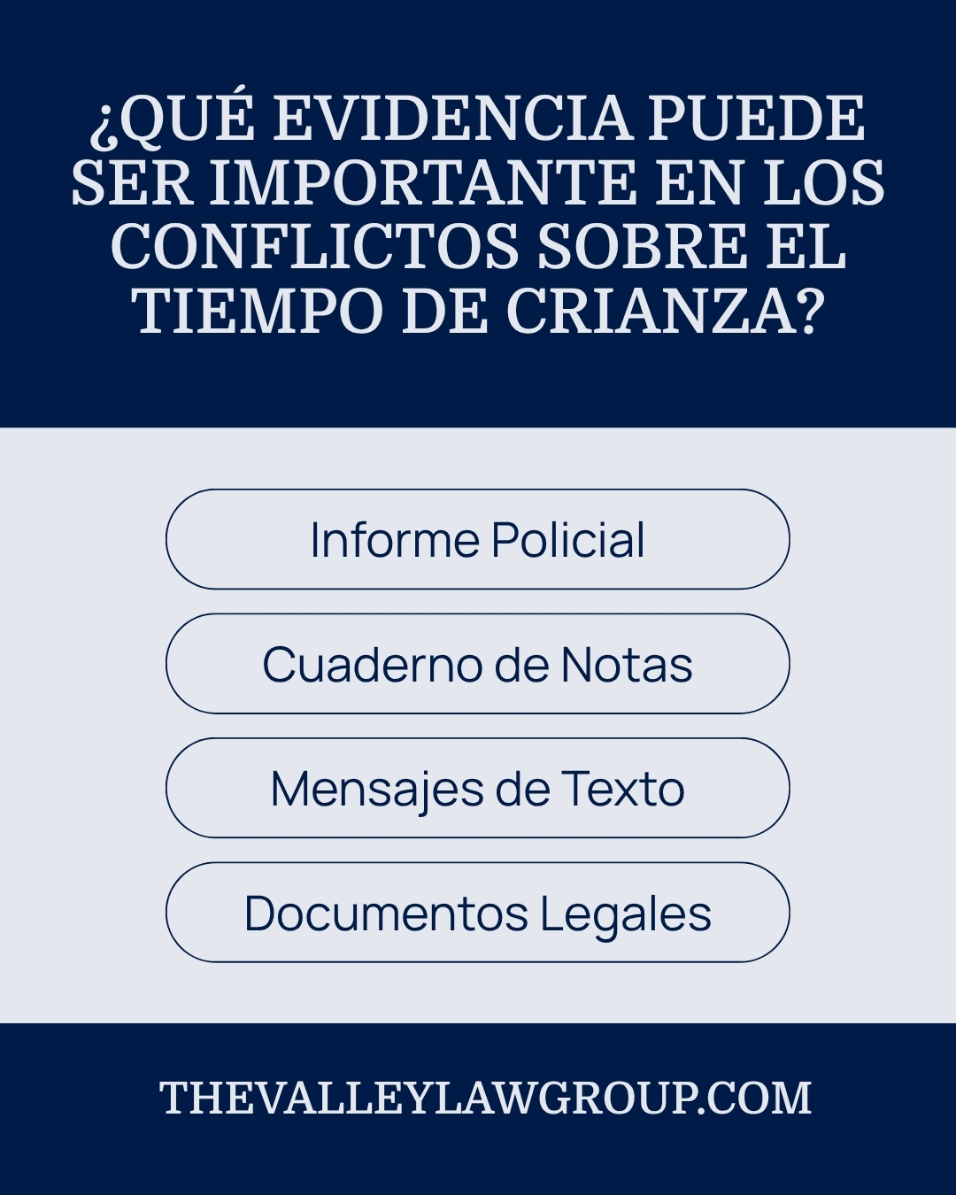 Documents commonly used as evidence during Arizona parenting time disputes